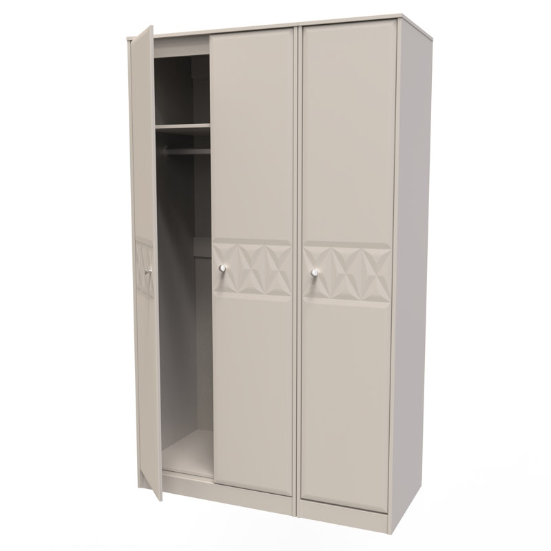 Clintonville 3 Door Wardrobe, Beige