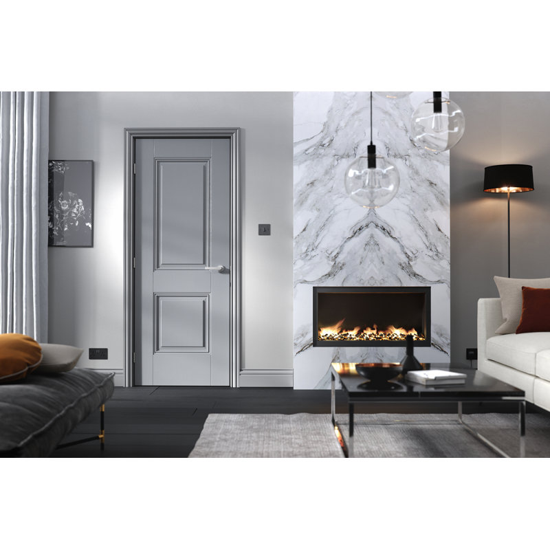 Arnhem Primed Grey Internal Door, 198.1cm H x 68.6cm W x 3.5cm D