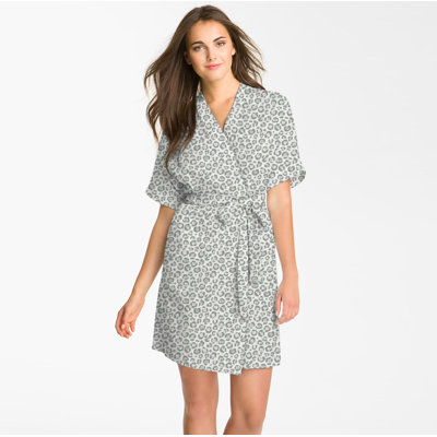 Frisbie Fleece Gender Neutral Above Knee Bathrobe with Pockets