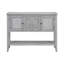Ample console de rangement rétro avec quatre petits tiroirs et une tablette inférieure pour les salons, les entrées et les cuisines-183370855