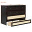 Lit escamotable double avec grands tiroirs, espresso