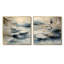 «Hot Springs» de Istanbul, Pamukkale gris, art mural industriel, 2 pièces-618872992-618872994-618872995