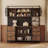 Office Cabinet With Rustic Style And Metal Frame