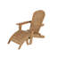Chaise Adirondack pliante en plastique avec repose-pieds Arrlo-88431765