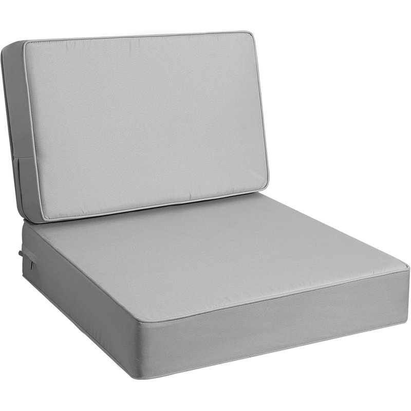 Outdoor Deep Seat Cushions, Foam Pillow, Fade-Resistant, Waterproof Patio Furniture Replacement Cushions