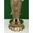 Handmade Brass Standing Goddess Lakshmi Statue - 32 Inch Prosperity Deity for Spiritual Home Altars, Meditation Spaces, and Inspirational Decor
