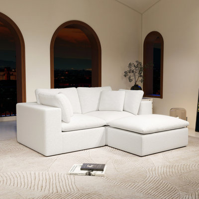 78.8*68.9"Modular Sectional Sofa Seat,Upholstered Compressed Couch For Living Room,Bedroom,Apartment,No Assembly Required,3PC Free Combination,Plush Corduroy Fabric