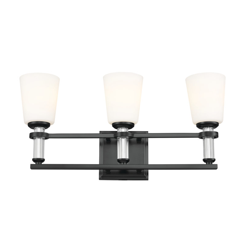 Burnita Dimmable Vanity Light, Black, 3