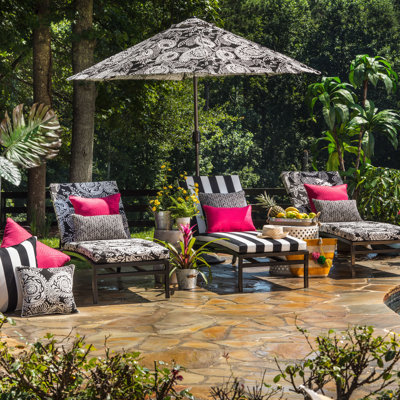 Chevron Outdoor Reversible Throw Pillow