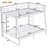 Metal Material Full Xl Size Over Queen Bunk Bed Frame For Teens And Adults Use,With Space-Saving Design/With Noise-Reduced Function/With No Box Spring Needed Feature
