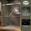 Porte de douche coulissante encadrée chromée de 145 à 152 cm (57 à 60 po) de largeur x 183 cm (72 po) de hauteur, avec verre trempé transparent de 6 mm (1/4 po).-133992986