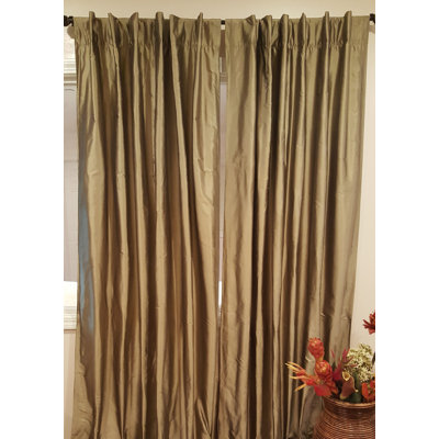 Silk Room Darkening Single Curtain Panel