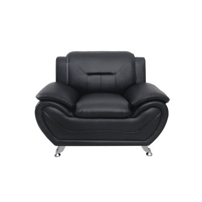 Fauteuil club en similicuir de 120,14 cm de large Sanuel