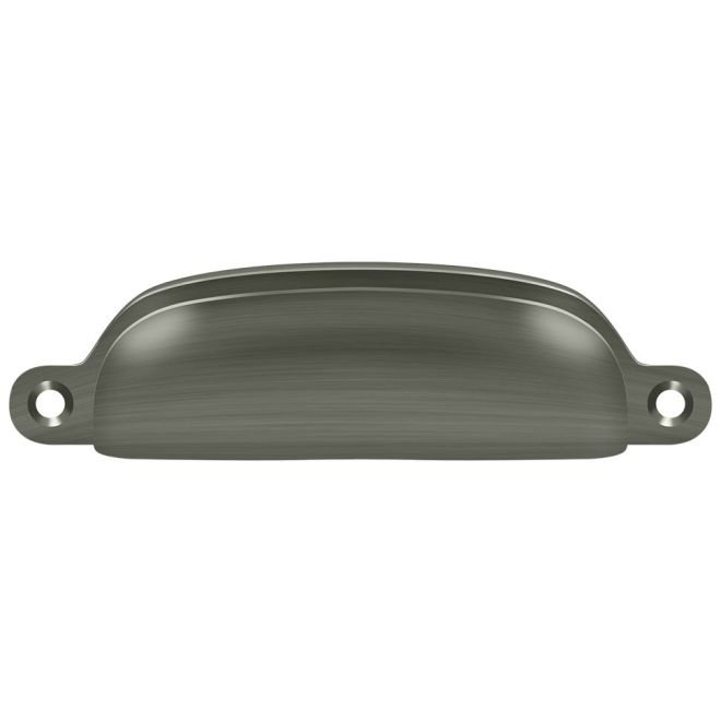 Poignée coquille exposée 4 po Deltana SHP29U15A, Nickel antique