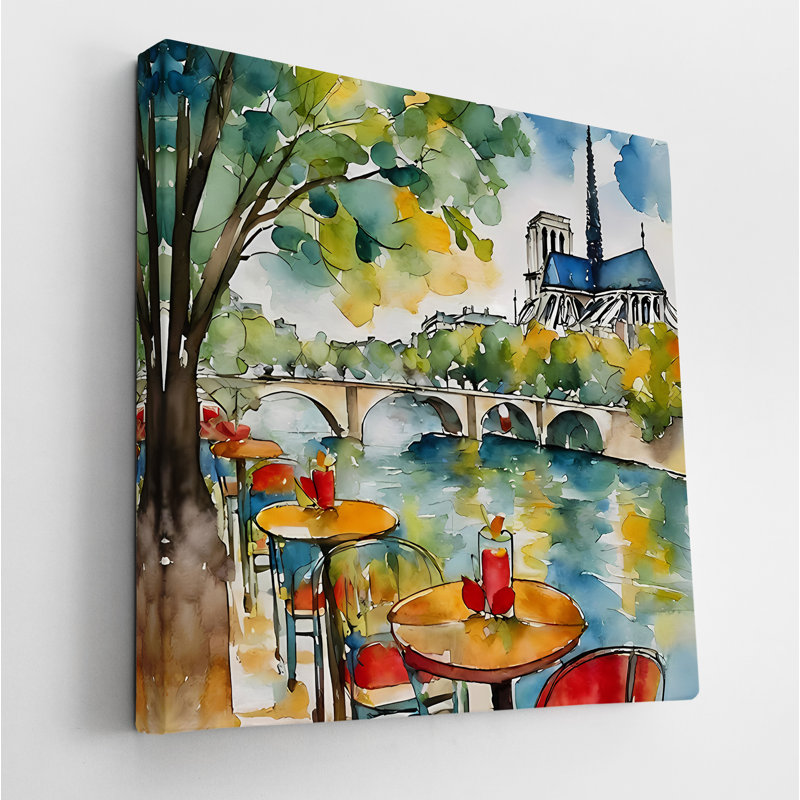 Dining On The Seine, 36" H x 36" W