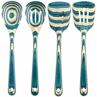 Baltique Mykonos 4-Piece Layered Birch Utensil Set