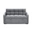 Lit en velours gris avec option escamotable, dossier réglable, velours d'appoint 2, siège confortable et siège confortable-1927525029
