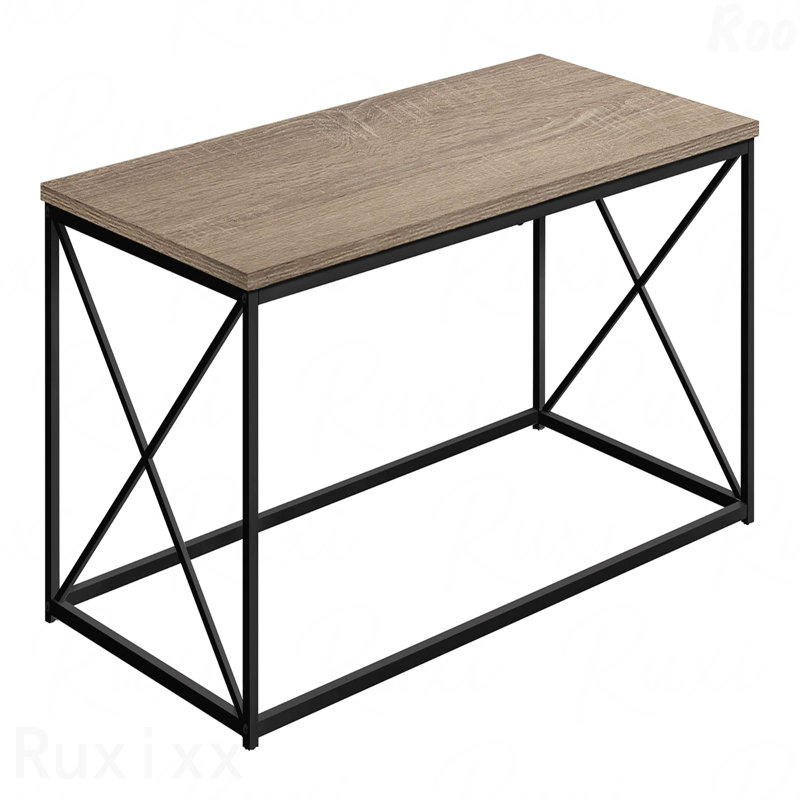 Table basse contemporaine contemporaine rectangulaire rectangulaire en métal brun L 40 po