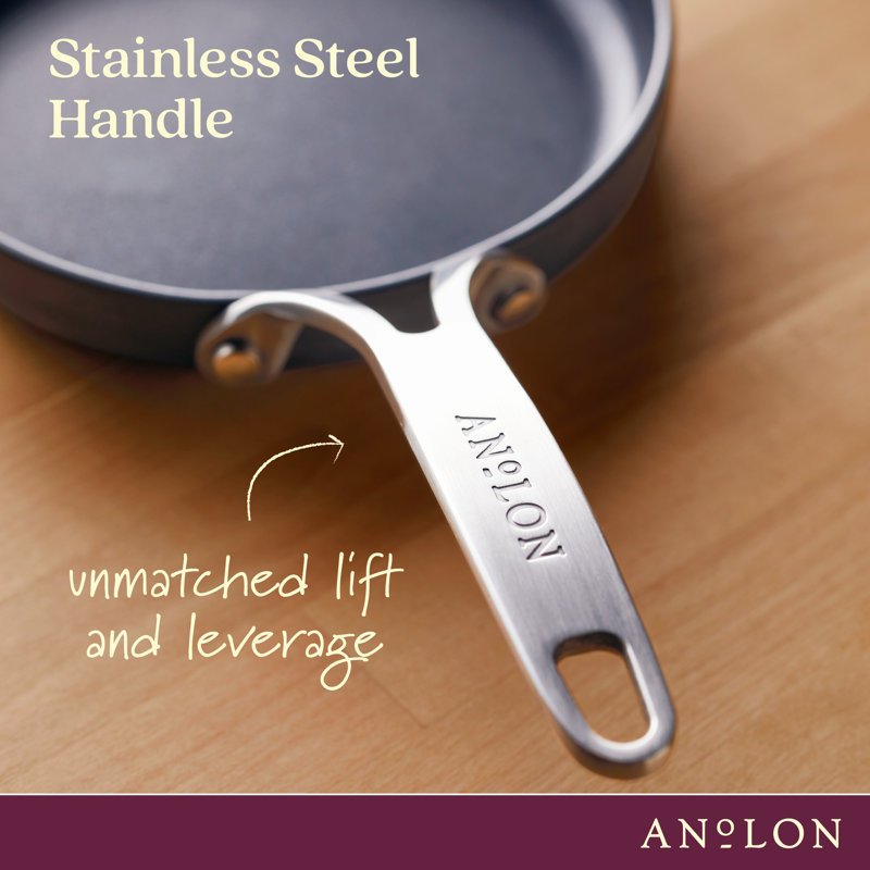 Anolon Hard Anodized Nonstick Mini Skillet Frying Pan, 6.25 Inch - Dark Gray