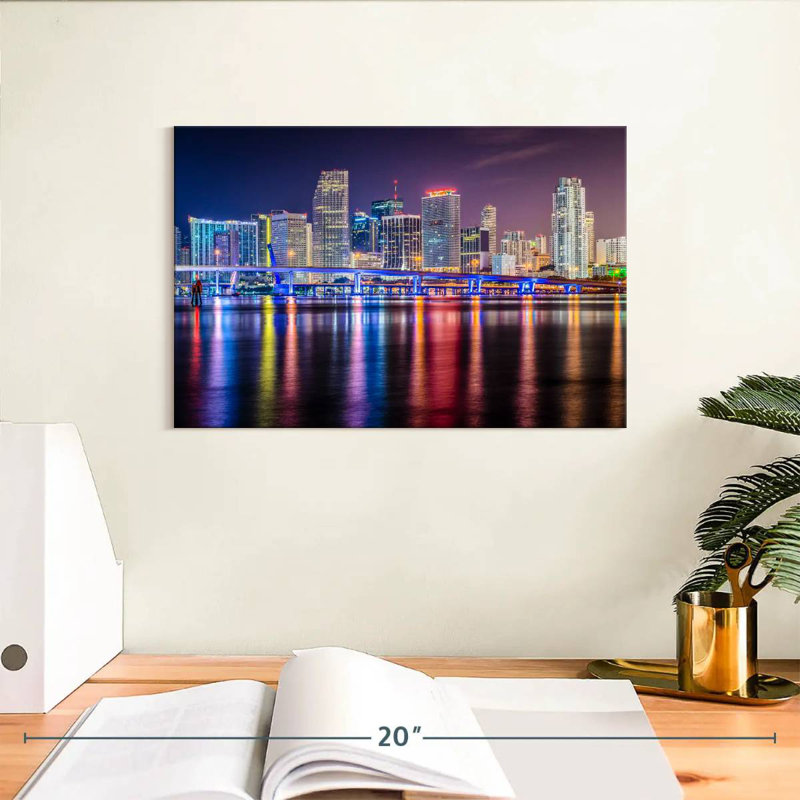 Couleurs Sirci Miami la nuit, H 8 po x l 12 po