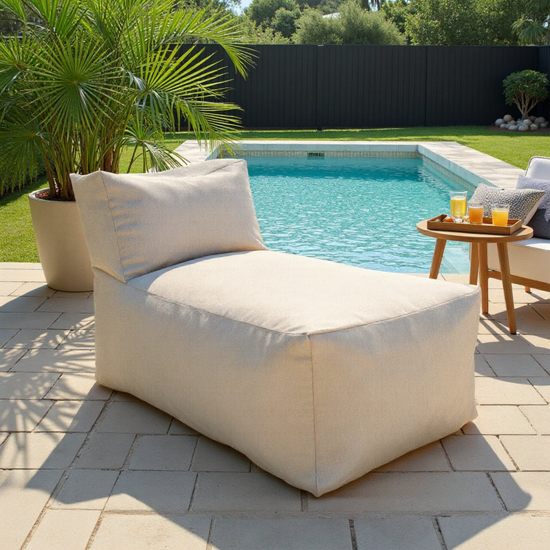 Pouf de jardin - Bois flotté naturel, Natural