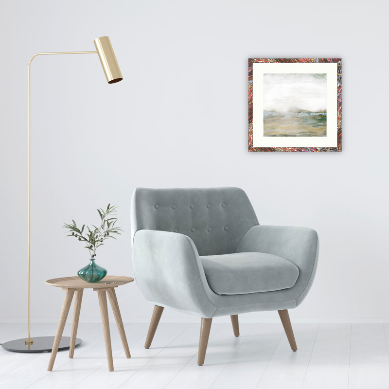 Cadre mural Frametolia Verde Mint Splash, L 12 po x H 12 po, Noir / or / bleu / rouge / blanc