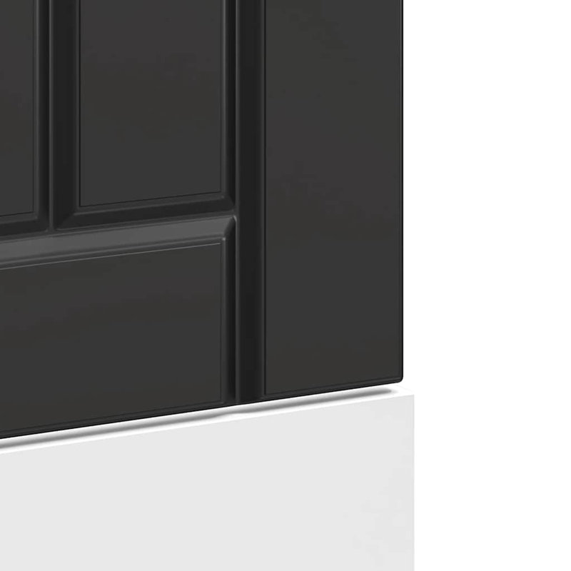 Dishwasher Panel Lucca Oak Engineered Wood, Black, 67cm H x 45cm W x 1.5cm D