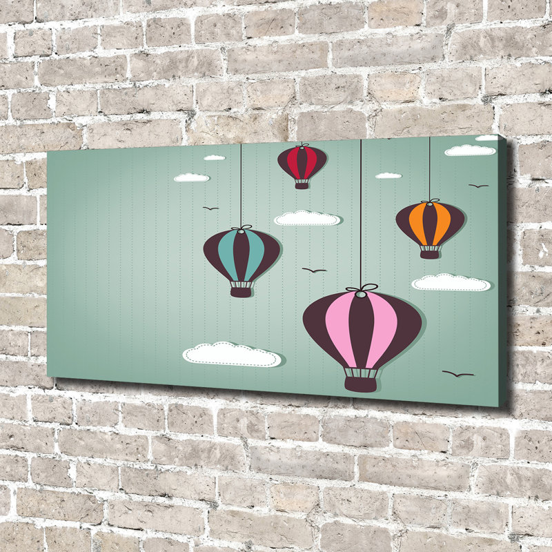 Flying Balloons - No Frame Print on Canvas