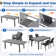 Calliana Patio Dining Set with Extendable Dining Table and Fully Assembled Stackable Chairs