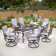 Alyah 6 - Person Metal Patio Dining Set with Rectangular Table