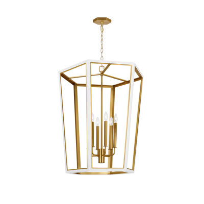 6 - Light Dimmable Lantern Geometric Chandelier