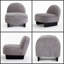 Chaise longue Teddy Boucle en tissu, pieds en bois cintré, aucun assemblage requis-470762266