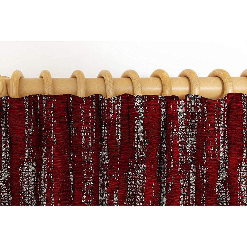 Ariton Blackout Curtain Pair, 116 W x 228 D cm, Red
