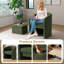 Fauteuil demi-tonneau rembourré moderne avec rangement Ottonman-2040702429