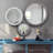 Vintage Wood Round Hanging Gear Shape Decorative Mirror Patchwork Effect With Large-Size Mirrors Individually On Art Walls-1534464856-1534464855