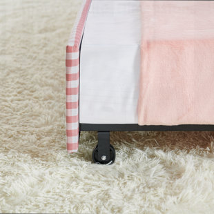 Lit de jour rembourré convertible avec dossier capitonné, canapé-lit polyvalent 3 en 1 avec lit gigogne escamotable et rangement latéral, parfait pour une vie compacte