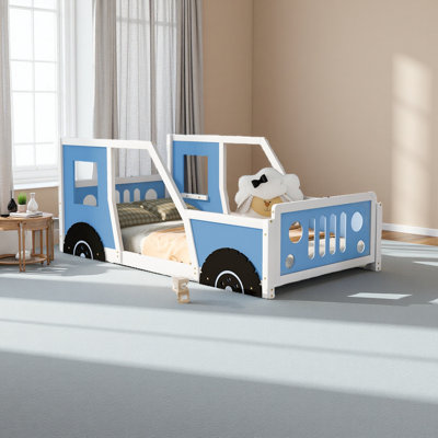 Lit plateforme classique avec roulettes en forme de voiture