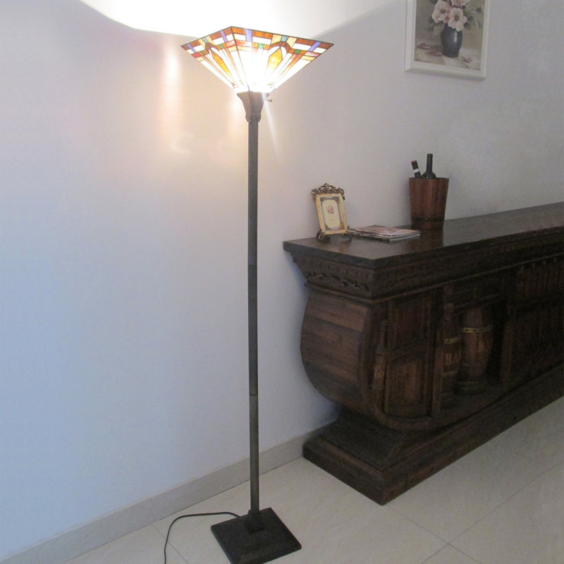 Briggston 69'' Vintage Bronze Torchiere Floor Lamp