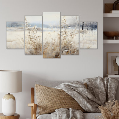 «Winter Meadow View Calmness I - Meadow Multipanel», ensemble d'art mural