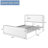 Modern Metal Bed Frame With Curved Upholstered Headboard And Footboard Bed With Under Bed Storage, Heavy Duty Metal Slats-475410223-475410211-488308065