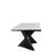 Waterfall Dining Table Set and Woven Pattern Chairs – 7 Piece Modern Dining Room Set