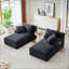 Méridienne double compressible avec porte-gobelets - aucun assemblage, causeuse moelleuse moderne pour une détente intérieure-132953098