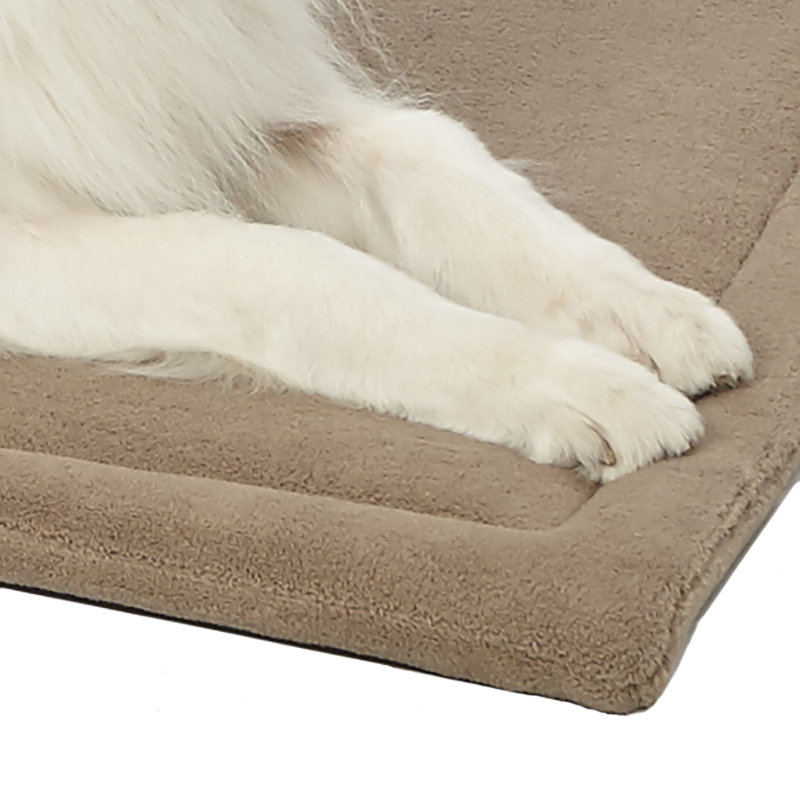 Extra Large Taupe Micro Terry Cotton Pet Bed