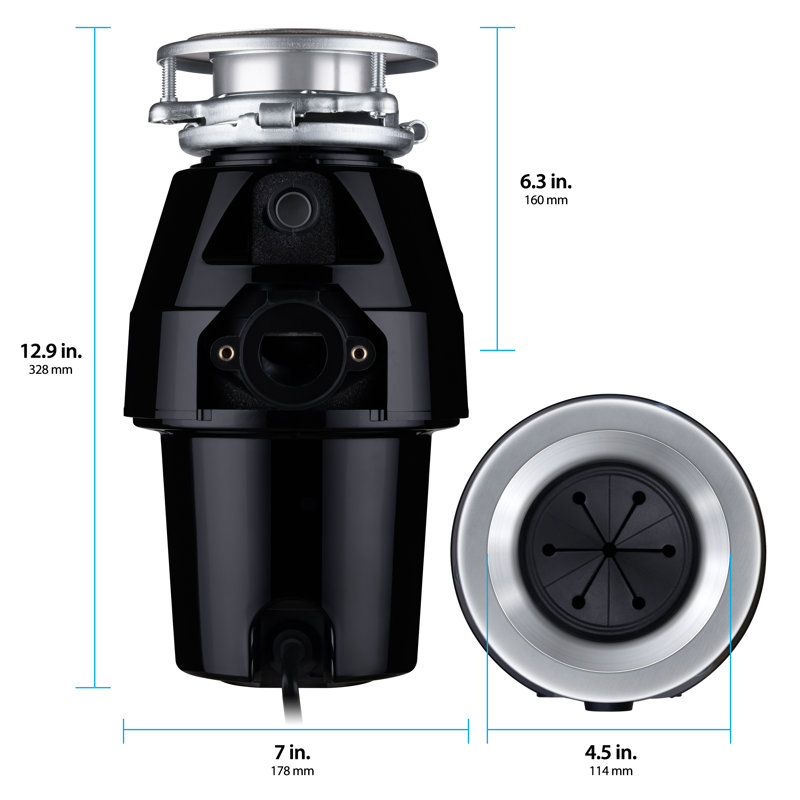 Eco Logic 1/2 HP Corded Garbage Disposal with Sound Insulation