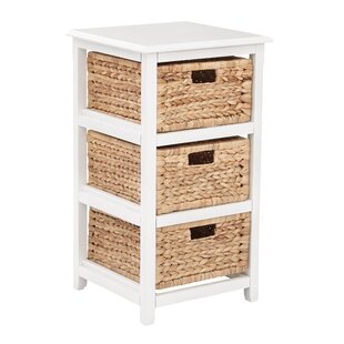 Decorative Storage Cabinet with Removable Woven Baskets -MFSTUDIO 6 Drawers / White
