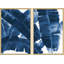«Blue Banana Leaves Diptych» par Marmonth Hill - impression sur papier encadrée 2 pièces-95131228