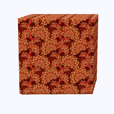 Carnbrock 100% Cotton Floral Square Napkin