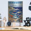 Art mural en métal Breakwater Bay, «Grèce Bay» par Vintage-1252810990