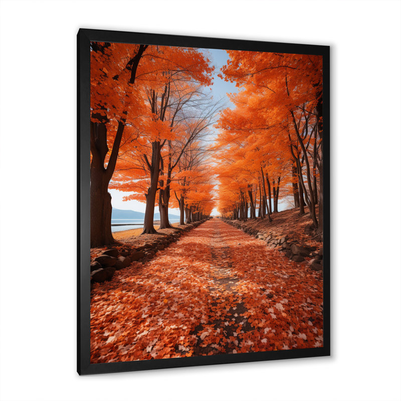Yukiye Canada, symphonie d'automne orange VI, Cadre photo noir, H 20 po x l 12 po x P 1 po