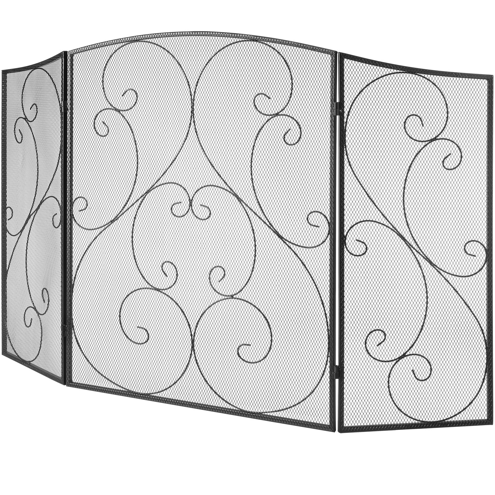 Winston Porter Namari 3 Panel Iron Fireplace Screen & Reviews | Wayfair